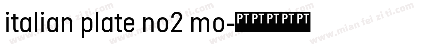 italian plate no2 mo字体转换